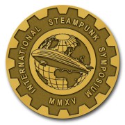 steampunk symposium airship pin